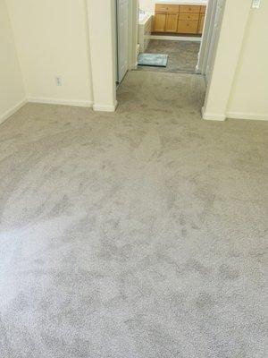 New carpet in a master bedroom