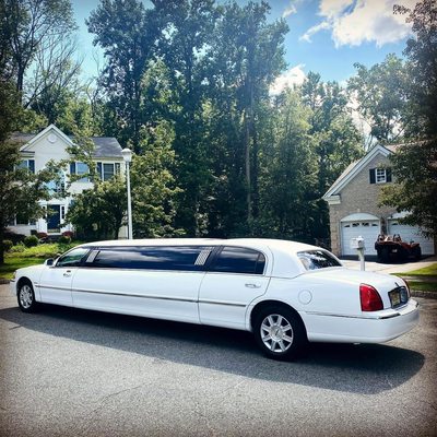 Our Elegant white limousine for special events