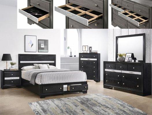 Regata 4pcs Bedroom Set by CrownMark