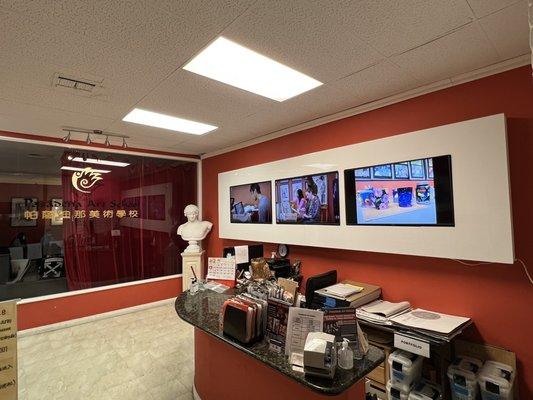 Front desk and decoration