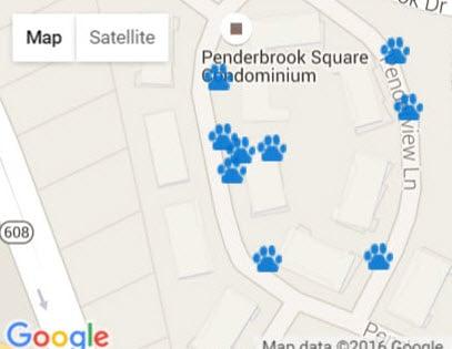 You will be able to see a GPS map of every dog walk