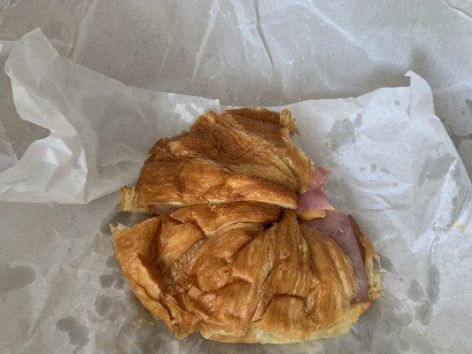 Croissant  ham & cheese sandwich