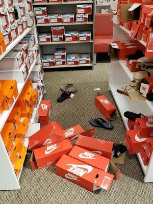 Shoe department at JCPENNEY Rosedale mall, MN