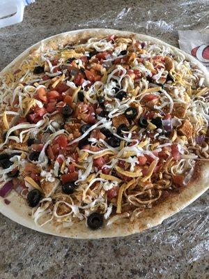 THIS Is what taco pizza should look like before it's cooked!