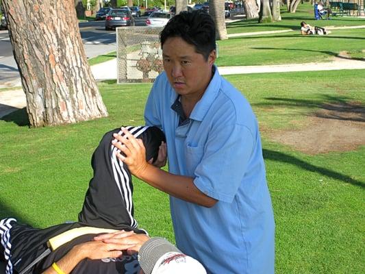 For neuropathy, hip arthritis, & low back pain, the target muscles are difficult to reach without a trained therapist.