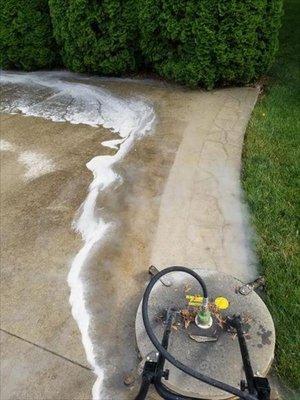 Driveway surface cleaning