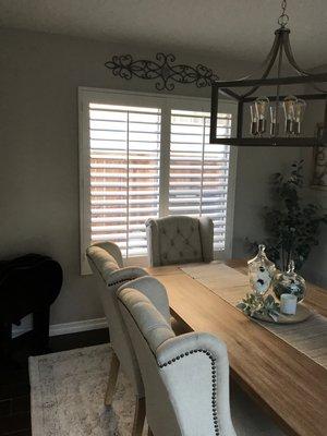 Dining room shutters