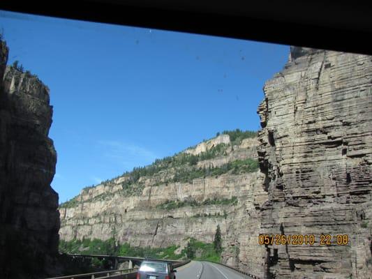 rock face going through Colorado on I 70