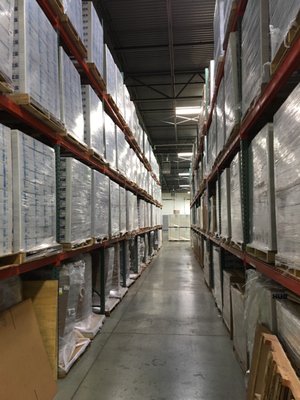 Inside the warehouse. You can see that it is clean and well organized.