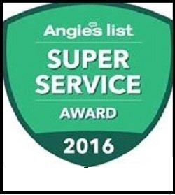 Angie's List recipient in 2016 for Super Service.