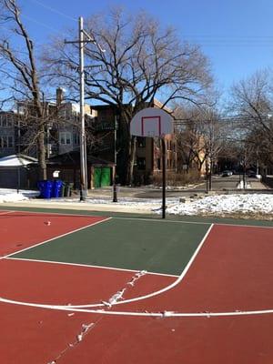 Nice Basketball court; no hoops, though.