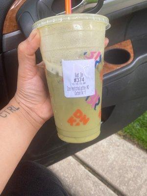 Supposedly an iced matcha latte