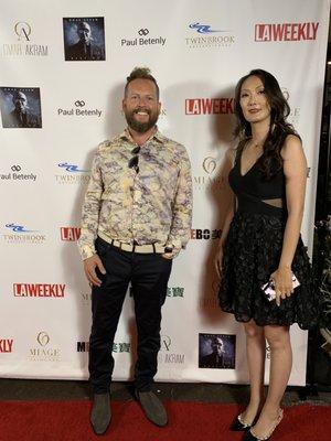 Tyler Barnett attending LA Weekly party on red carpet