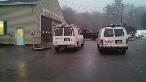 Installing airport hanger doors two 20' by 14' side by side with removable center post for a 41' wide opening.