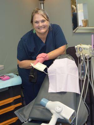 Dr. Clear is always excited to do mobile dentistry, where she is able to set up in home in about 10 or 15 minutes.