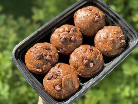 Double chocolate muffins! These are my absolute favorites! Whenever that sweet tooth hits I grab these. Guilt free treat!