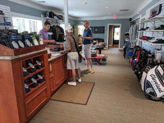 Inside the golf shop. Renovated in September 2017.