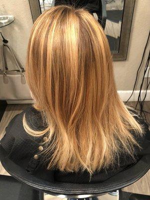 Hair painting, balayage, blonding