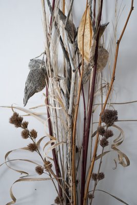 #milkweed #arrangement #driedflowers #burlap #redosier #homedecor #interiordesign #bouquet #driedflowerarrangement #wildflowers #wild