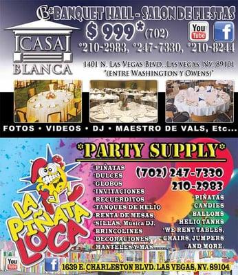 la piñata loca y casablanca las vegas