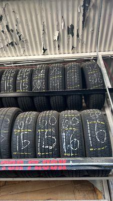 Set of used tires