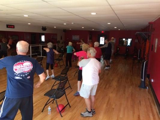 We offer "Lite" classes for our Silver Sneakers Members on Monday, Wednesday & Thursday at 10:15.