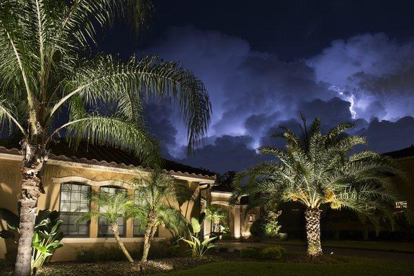 A great shot of the beautiful lighting and the stormy sky in Lutz, FL