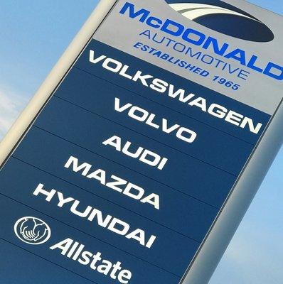 We are located inside the McDonald Automotive Dealership.