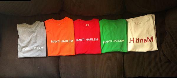 "MantiHarlem" Solid Colored T-shirt's (Smaller Print)