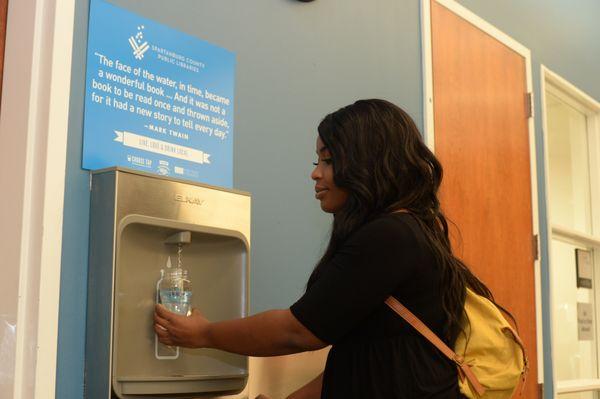 Our Choose Tap water refill stations are located in the Spartanburg County Library.