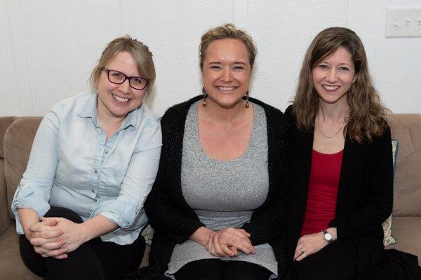 Midwives Rebekah Frankie, LM, CPM; Stephanie Williams LM, CPM, MSM; Naomi Bjorgan LM, CPM
 
 Photo credit: Six Rivers Photography