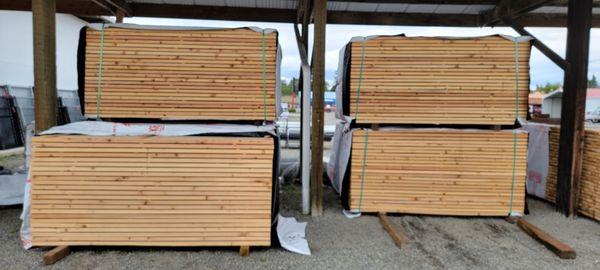 Need some Cedar Fencing?  We have 2"x4"x8' and 2"x4"x10' Tight Knot Cedar in stock!  Inquire inside or call us