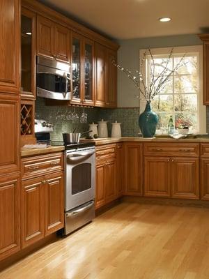 B. Jorgsen & Co. Westminster Glazed Toffee Kitchen Cabinets