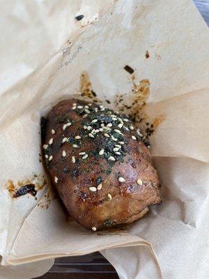 Pork belly wrapped ball