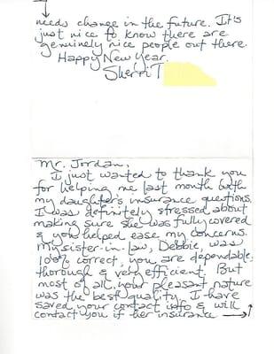 AWESOME CLIENT GREETING CARD!!!... THIS IS WHY WE DO WHAT WE DO. THANK YOU FOR YOUR KIND WORDS.