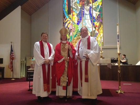 Bishop Mary Gray-Reeves and our priests.