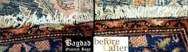 A unraveling rug was mended better than new!