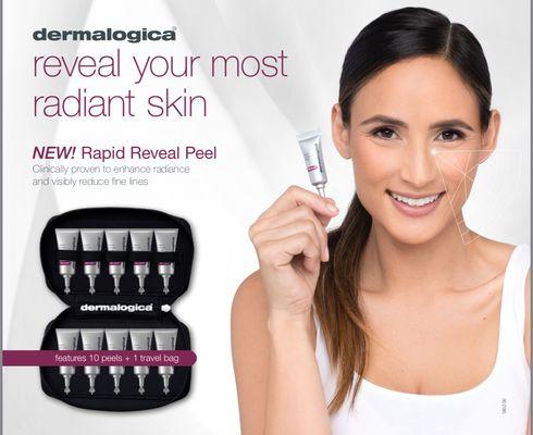 Now available in office ! Dermalogica take home Rapid Reveal Peel ! 20% off in office . Great addition to your skin regiment .