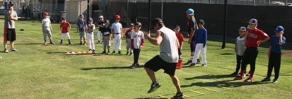 Coach Marc doing drills.