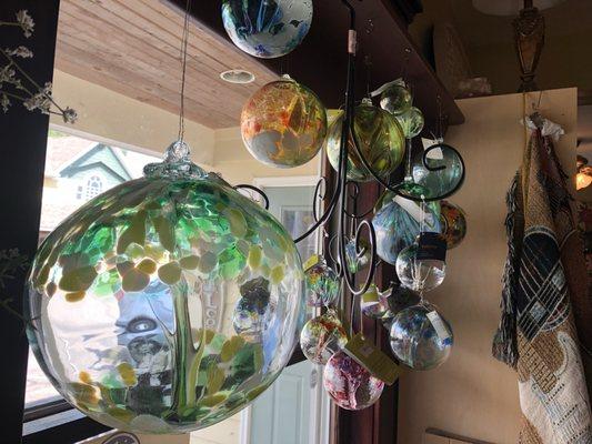 Art glass window hangings..