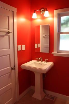 The RED bathroom remodel - Berkeley, Ca