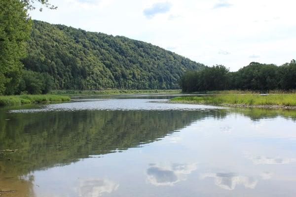 View down the scenic Allegheny River