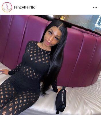 30" HD STRAIGHT FRONTAL WIG (13x4) HAIR AND INSTALL FROM FANCY HAIR. Search (NICKI) on website