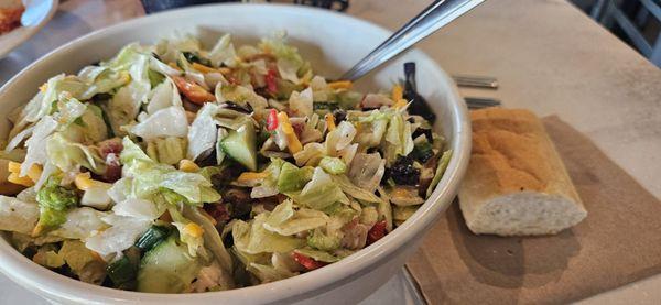 Chopped Chicken Salad. Substituted cheddar for the blue cheese.