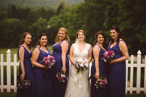 Gorgeous bride and her amazing bridal party. We love weddings!