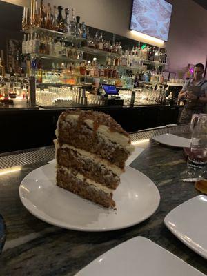 THE WHAT?? Carrot Cake! To be shared with people at the bar and friends at home!