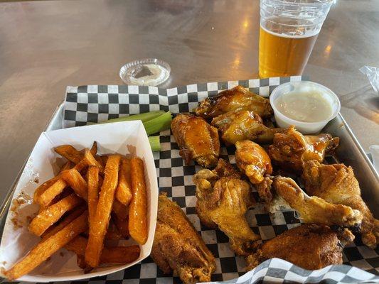 Bone-In Wings Sweet Potato Fries