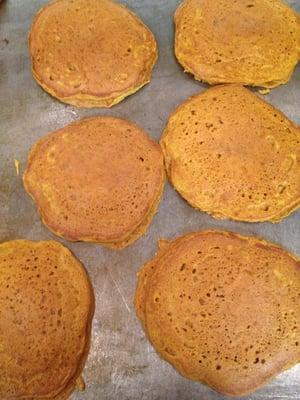 Homemade pumpkin pancakes (available the whole month of October!)