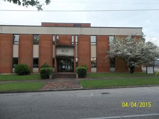 This is a front view of our Office location at 800 South McDonough Street in Montgomery, AL  36104