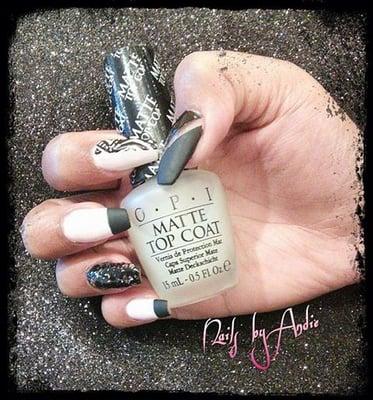 If you like the matte look these nails are awesome!  Great job Andie!